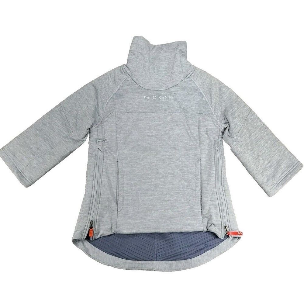 Oros Astra Pullover Jacket Solarcore Heathered Gray Funnel‎ Neck Size Small